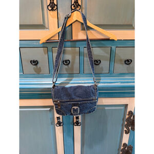 Women's Unbranded Blue Denim Crossbody Bag One Size